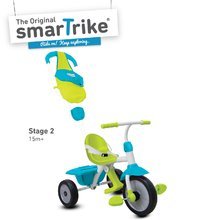Tricikli od 10. meseca - Tricikel Play GL Blue 3v1 smarTrike s palico za vodenje modro-zelen od 10 mes_0