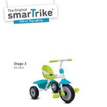 Tricikli od 10. meseca - Tricikel Play GL Blue 3v1 smarTrike s palico za vodenje modro-zelen od 10 mes_1