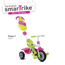 Triciclete de la 10 luni - Tricicletă Play GL Pink 3in1 smarTrike cu mâner de împins roz-verde de la 10 luni_1