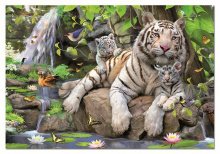 1000 delne puzzle - Puzzle White Tigers of Bengal Educa 1000 delov od 12 leta_0