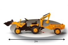 Produse vechi - Tractor cu pedale Power Builder Smoby cu remorcă, încărcător frontal și cupă galben_0