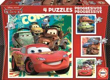 Puzzle Disney Auta 2 Educa 25-20-16-12 dílků od 24 měsíců