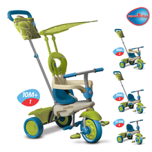 Triciklik 10 hónapos kortól - Tricikli Vanilla Touch Steering smarTrike zöld-kék 10 hó-tól_0