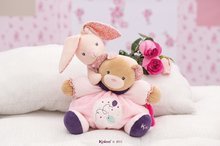 Handrové bábiky - Plyšový zajačik bábika Petite Rose-Musical Doll Kaloo v sukničke spievajúci 30 cm v darčekovom balení pre najmenších_2