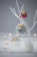 Gyerekszoba dekorációk - Plüss maci Xmas Ball Kaloo Karácsonyi gömb 11 cm lágy puha plüssből legkisebbeknek piros_2