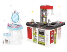 Kuchynky pre deti sety - Set kuchynka Tefal Studio XXL Smoby s magickým bublaním a kozmetický stolík Frozen 2v1_18