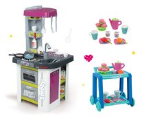 Kuchyňky pro děti sety - Set kuchyňka Tefal Studio Barbecue Smoby s magickým bubláním a servírovací vozík se snídaní_22