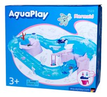 Piste de apă pentru copii - Pistă de apă în formă de inimioară cu leagăn și ascunzătoare Mermaid AquaPlay cu autocolante impermeabile și 2 sirene de la 3 ani AQ1523_6