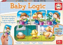 Puzzle pre najmenších - Puzzle Baby Logic Educa 6x3 dieliky 6-obrázkové od 24 mes_1