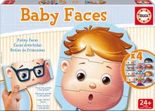 Puzzle pentru copii  - Puzzle Baby Faces Educa 4x3 piese, cu 4 imagini de la 24 luni_1