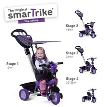 Tříkolky od 10 měsíců - Tříkolka Dream Team Purple Black 4v1 smarTrike Touch Steering s tlumičem fialovo-černá od 10 měsíců_0