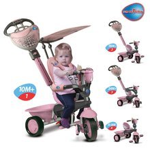 Tricikli od 10. meseca - Tricikel smarTrike Galah Zoo New Touch Steering 4v1 rožnat od 10 mes_0