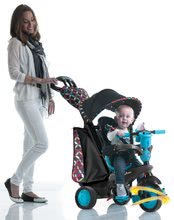 Triciclete de la 10 luni - Tricicletă Boutique Blue Touch Steering 4in1 smarTrike cu 2 genţi şi cu copertină pentru vârsta între 10-36 de luni negru-albastru de la 10 luni_3