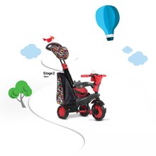 Triciclete de la 10 luni - Tricicletă Boutique Red Touch Steering 4in1 smarTrike negru-roşu de la vârsta de 10 luni_2