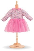 Oblačila za punčke - Oblačilo Dress Long Sleevers Pink Mon Grand Poupon Corolle za 42 cm dojenčka od 24 mes_1