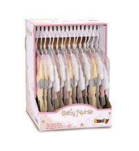 Kočíky pre bábiky sety - Set kočík hlboký a športový DeLuxe Pastel Maxi Cosi&Quinny Grey 3v1 Smoby a stolička autosedačka a hojdačka s bábikou s nosičom a 2 šaty_24