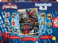 Progresszív gyerek puzzle - Puzzle Spiderman SuperPack 4in1 Educa progresszív 2x puzzle, dominó, pexeszó_0