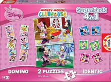 Progresszív gyerek puzzle - Puzzle Minnie Mouse SuperPack 4in1 Educa 2x puzzle, dominó, pexeszó_0