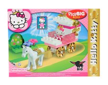 Stavebnice ako LEGO - Stavebnica PlayBIG Bloxx BIG Hello Kitty na kočiari s koníkom 26 kusov od 1,5-5 rokov_1