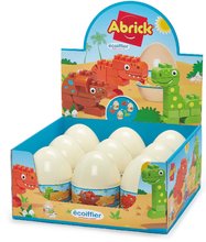 Cuburi de construit Abrick - Joc de construit Dino Eggs Écoiffier trei animăluțe diferite în ou de la 18 luni_0
