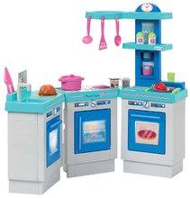 Jocuri de uz casnic - Set cărucior de curăţenie cu găleată Clean Smoby și bucătărie de jucărie cu aspirator verde_2