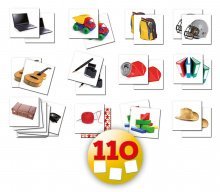 Jucării de memorie - Pexeso joc de memorie Identic Objects Educa 110 bucăţi de la 6 ani_0