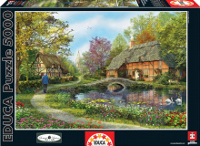 Puzzle 4000 - 8000 dielne - Puzzle Genuine Meadow Cottages Educa 5000 dielov od 15 rokov_1