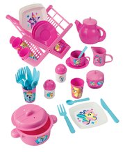 Accesorii și vase de bucătărie de jucărie - Picurător de vase Écoiffier cu set de veselă My Little Pony roz de la 18 luni_0