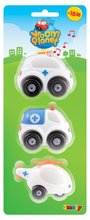 Produse vechi - Set 3 mașini de ambulanţă Vroom Planet Smoby electronic de la 12 luni_2