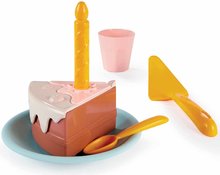 Accesorii și vase de bucătărie de jucărie - Tort de ziua de naștere cu lumânări și glazură Vert Azur Écoiffier cu tacâmuri 20 piese de la 18 luni_3