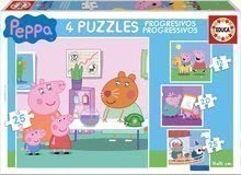 Puzzle Peppa Pig Educa 12-16-20-25 dielov, progresívne