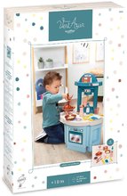 Egyszerű játékkonyhák - Játékkonyha legkisebbeknek My 1st Kitchen Vert Azur Écoiffier étkezőgarnitúrával és étellel 18 kiegészítő 60 cm magas 18 hó-tól_4