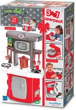 Obyčejné kuchyňky - Kuchyňka se spotřebiči Kitchen Set 3in1 Écoiffier s kávovarem a kuchyňským robotem a 23 doplňků od 18 měsíců_3