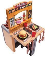 Egyszerű játékkonyhák - Játékkonyha pizzával Pizzeria Écoiffier körbejárható állátható székkel és 33 kiegészítővel 18 hónapos kortól_1