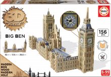 Puzzle 3D - Lesene puzzle 3D Monument Big Ben London Educa 156 delov od 6 leta_0