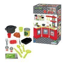Egyszerű játékkonyhák - Játékkonyha 3-Modules French Écoiffier 3-részes piros-ezüst 21 kiegészítővel 18 hó-tól_1