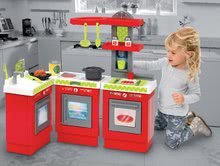 Einfache Spielküchen - Küche 3-Module French Écoiffier 3-teilig rot-silber mit 21 Zubehörteilen ab 18 Monaten_2