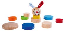 Drvene didaktičke igračke - Drveni toranj za sastavljanje Baby Stapel Tower Rabbit Eichhorn 11 dijelova visina 20 cm od 12 mjes_2