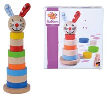 Drevené didaktické hračky - Drevená skladacia veža Baby Stapel Tower Rabbit Eichhorn 11 dielov výška 20 cm od 12 mes_3
