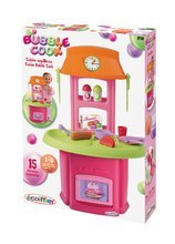 Obyčajné kuchynky - Kuchynka Bubble Cook Mini Chef Écoiffier s 15 doplnkami ružovo-zelená od 18 mes_0