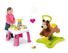 Igračke za bebe - Set guralica Medvjed 2u1 Smoby koja skače i okreće se i didaktički stolić Cotoons sa svjetlom i zvukom od 12 mjeseci_17
