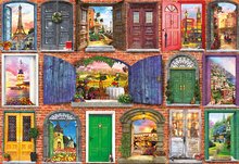 Puzzle 1500-dijelne - Puzzle Genuine Doors of Europe Educa 1500 dielov + Fix puzzle lepidlo EDU17118 _0