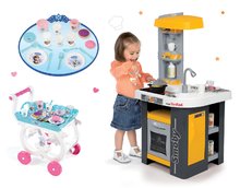 Kuhinje za otroke kompleti - Komplet kuhinja Tefal Studio Smoby z zvoki in servirni voziček Frozen_21