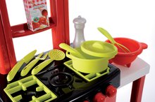 Obyčajné kuchynky - Kuchynka 100% Chef Pro Cook Écoiffier s pultom s 15 doplnkami červená od 18 mes_0