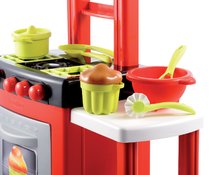 Obyčajné kuchynky - Kuchynka 100% Chef Pro Cook Écoiffier s pultom s 15 doplnkami červená od 18 mes_2
