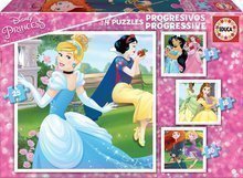 Puzzle Disney Princezny Educa progresivní 12-16-20-25 dílů