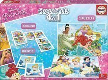 Puzzle Disney Princezny SuperPack 4v1 Educa progresivní 2 x puzzle, 1 x domino a pexeso