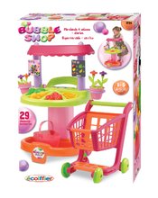 Supermarteturi pentru copii - Stand Bubble Shop Écoiffier cu legume, flori, cărucior de cumpărături şi cu 29 de accesorii de la 18 luni_0