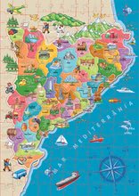 Gyerek puzzle 100-300 darabos - Puzzle Katalónia térképe nevezetességekkel Educa 150 darabos 7 évtől_0