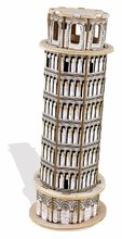 Puzzle 3D - Puzzle 3D set Tour Eiffel - Big Ben London - Torre Pisa - Empire State Building Mini Monument Educa din lemn 63 de piese de la 6 ani_0